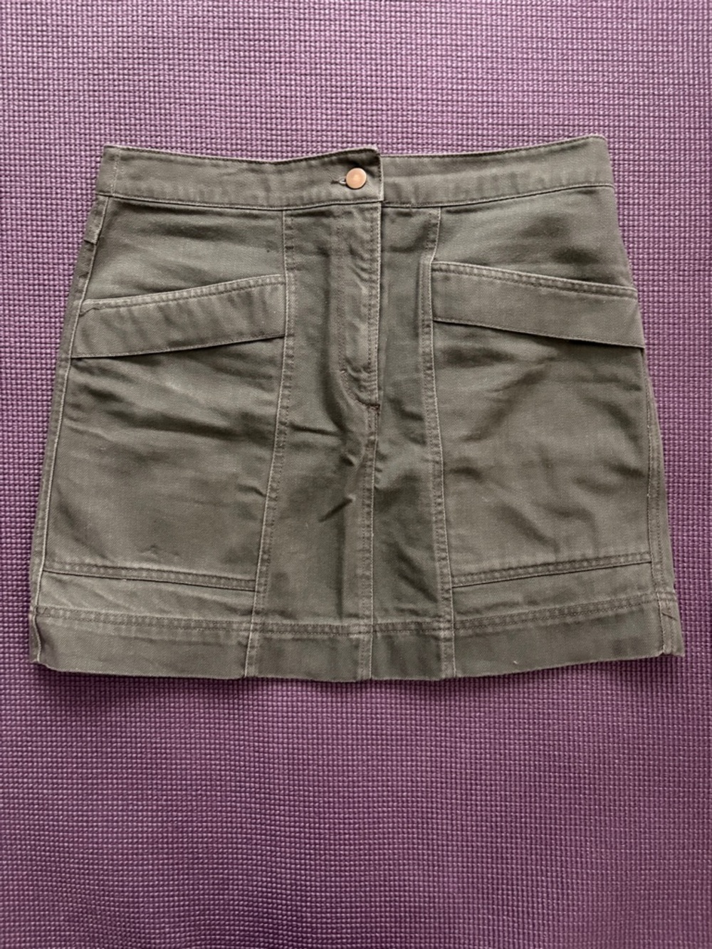 H&M Olive Utility Mini Skirt